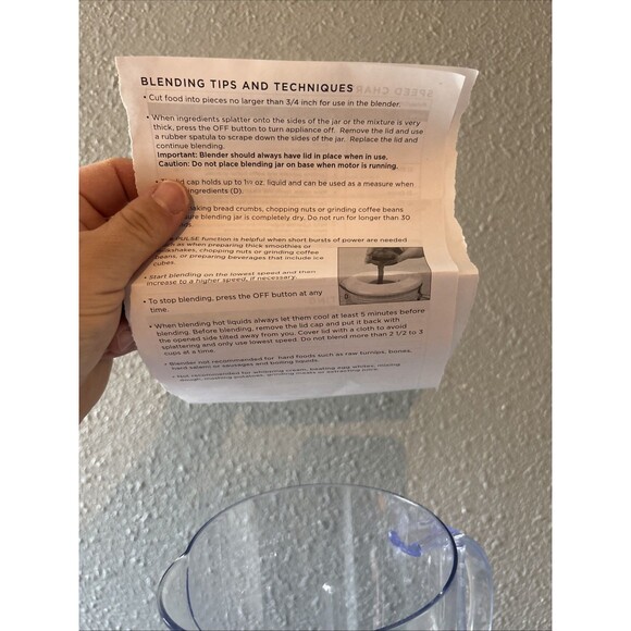 BLACK+DECKER 10-Speed Countertop Blender BL2010BP 6-Cup Plastic Jar Works! - Picture 9 of 15